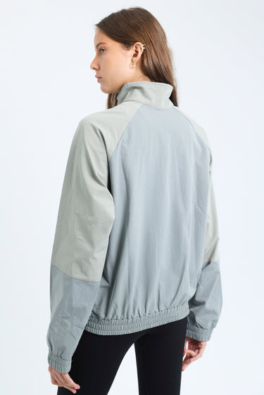 Two-tone Windbreaker Jacket in Grey