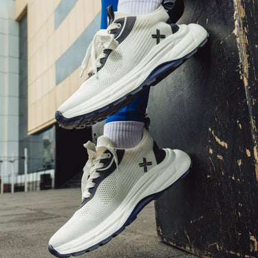 Haxel 4 Women White & Navy