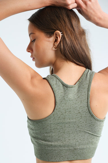 Vigor Seamless Croptop in Olive