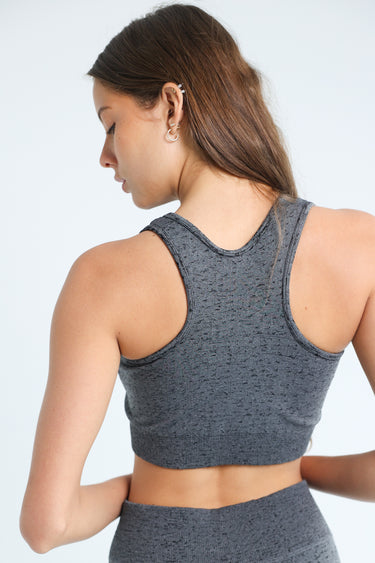 Vigor Seamless Croptop in Charcoal Grey