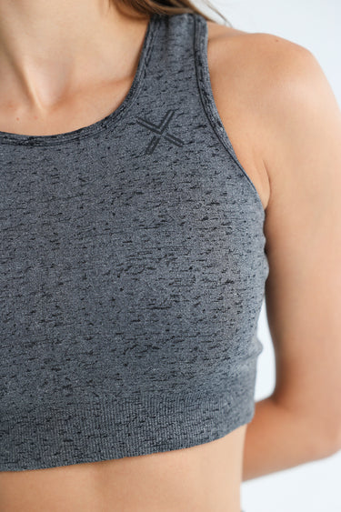 Vigor Seamless Croptop in Charcoal Grey