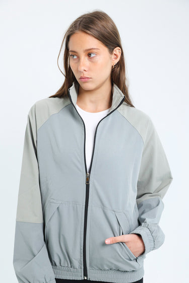 Two-tone Windbreaker Jacket in Grey