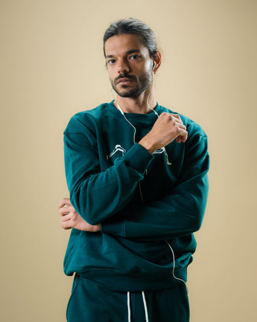 Haxel Run Crewneck Sweatshirt in Green