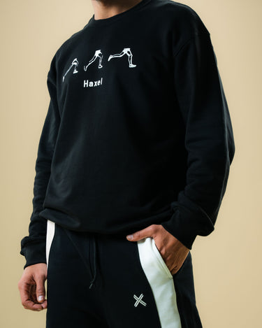 Haxel Run Crewneck Sweatshirt in Black