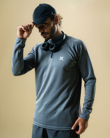 Long Sleeve Half Zip 2.0 Top in Grey