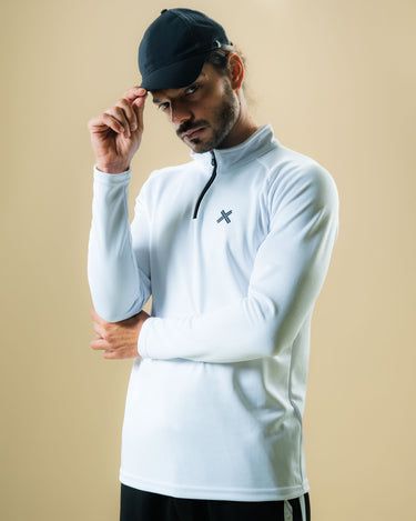 Half Zip Long Sleeve 2.0 Top in White