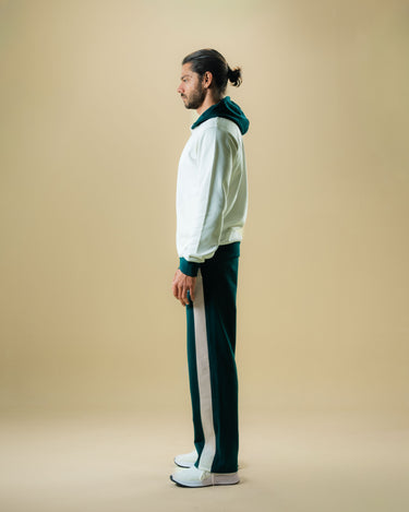 Haxel Stripe Cotton Sweatpants in Brown