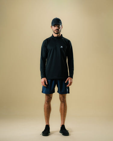 Long Sleeve Half Zip 2.0 Top in Black