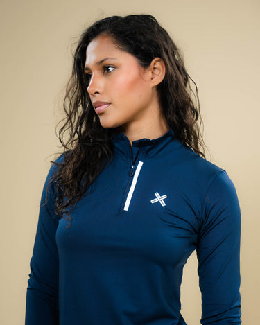 Haxel Women Long Sleeve Basic Workout Top in Navy